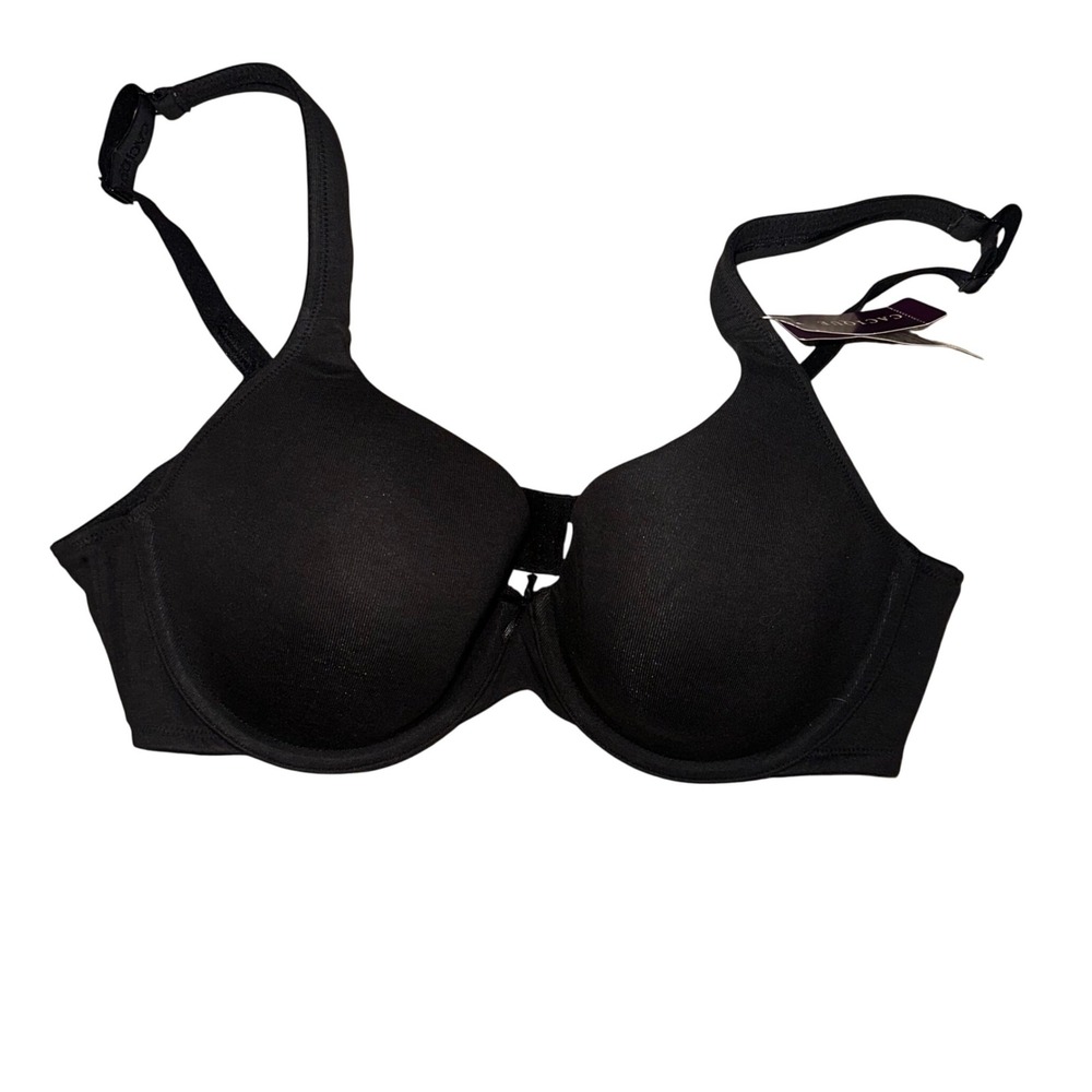 Cacique Cotton T-Shirt‎ Bra Shaping Solution Best-Kept Secret Black 38C